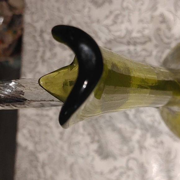 3/$50 Vintage Green Art Glass Pitcher - Picture 5 of 7